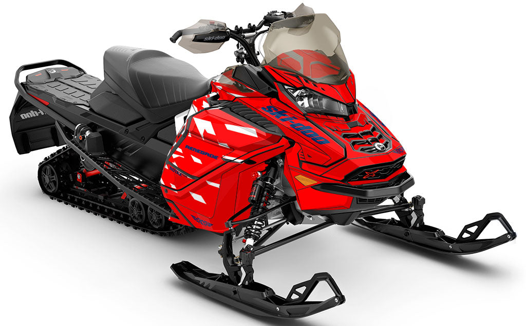 Crossup Blue Manta Ski-Doo REV Gen4 Wide Full Coverage Sled Wrap