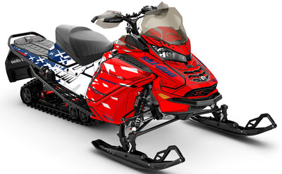 Crossup Blue Manta Ski-Doo REV Gen4 Wide Less Coverage Sled Wrap