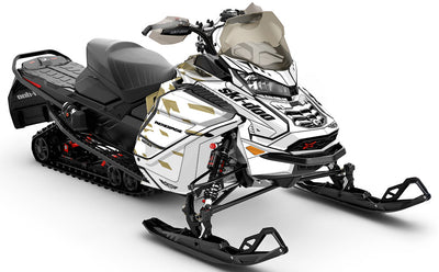 Crossup Red White Ski-Doo REV Gen4 Wide Full Coverage Sled Wrap