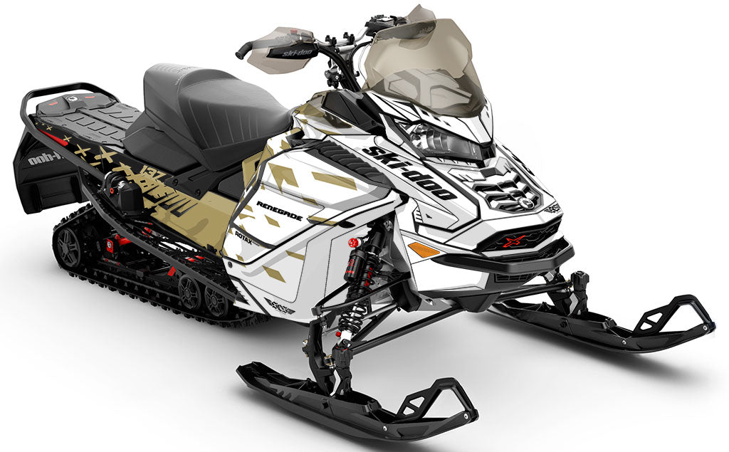 Crossup Red White Ski-Doo REV Gen4 Wide Partial Coverage Sled Wrap