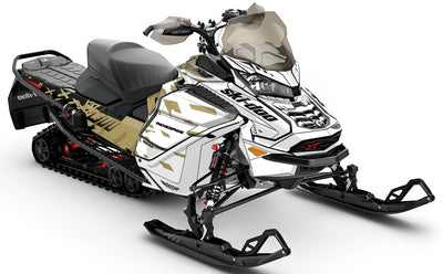 Crossup Red White Ski-Doo REV Gen4 Wide Partial Coverage Sled Wrap