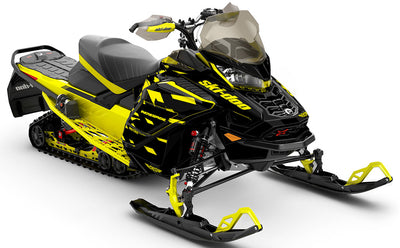Crossup White Gold Ski-Doo REV Gen4 Wide Full Coverage Sled Wrap