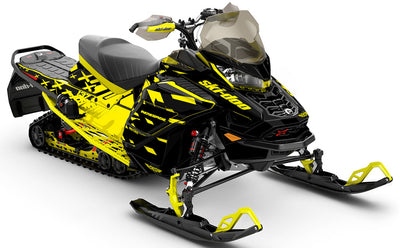 Crossup White Gold Ski-Doo REV Gen4 Wide Less Coverage Sled Wrap