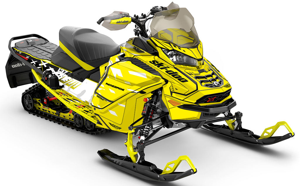 Crossup Black Black Ski-Doo REV Gen4 Wide Partial Coverage Sled Wrap