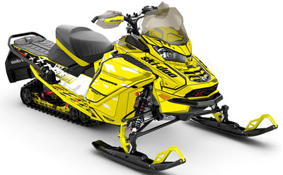 Crossup Black Black Ski-Doo REV Gen4 Wide Partial Coverage Sled Wrap