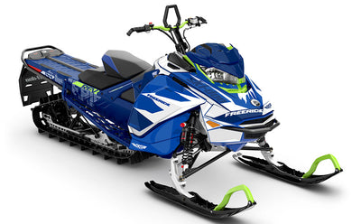 Descent DrkBlue White Ski-Doo REV Gen4 Freeride Full Coverage Sled Wrap