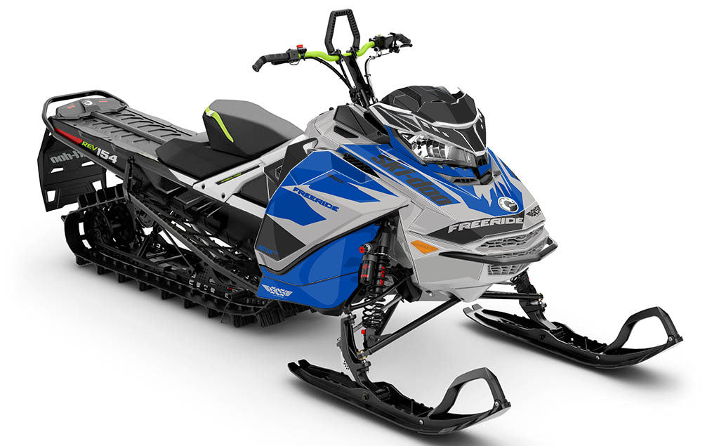 Descent DrkGrey Grey Ski-Doo REV Gen4 Freeride Full Coverage Sled Wrap
