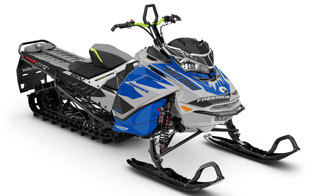 Descent DrkGrey Grey Ski-Doo REV Gen4 Freeride Partial Coverage Sled Wrap
