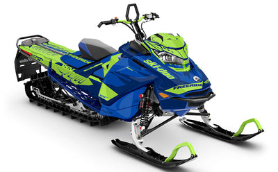 Descent Blue Green Ski-Doo REV Gen4 Freeride Premium Coverage Sled Wrap