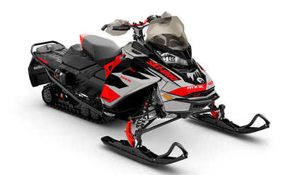 Descent Red Grey Ski-Doo REV Gen4 MXZ Full Coverage Sled Wrap