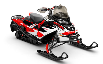 Descent Red Yellow Ski-Doo REV Gen4 MXZ Premium Coverage Sled Wrap