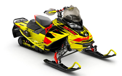 Descent Red Yellow Ski-Doo REV Gen4 MXZ Full Coverage Sled Wrap