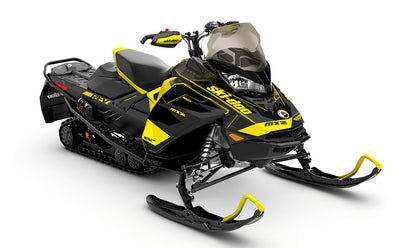 Descent Yellow DrkGrey Ski-Doo REV Gen4 MXZ Premium Coverage Sled Wrap