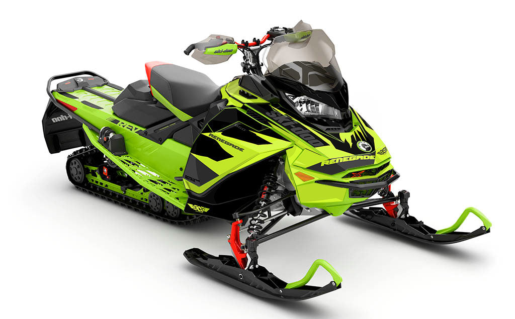 Descent DrkGrey Orange Ski-Doo REV Gen4 Renegade Full Coverage Sled Wrap