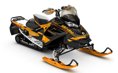 Descent DrkGrey White Ski-Doo REV Gen4 Renegade Full Coverage Sled Wrap