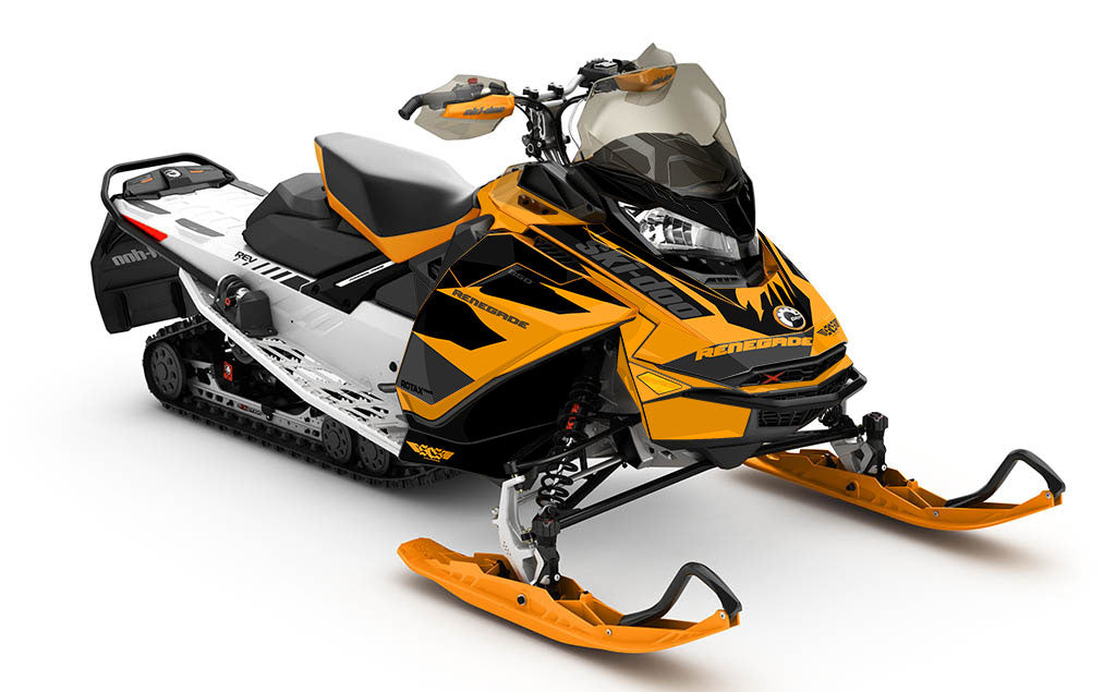 Descent Red DrkGrey Ski-Doo REV Gen4 Renegade Premium Coverage Sled Wrap