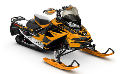 Descent Red DrkGrey Ski-Doo REV Gen4 Renegade Full Coverage Sled Wrap