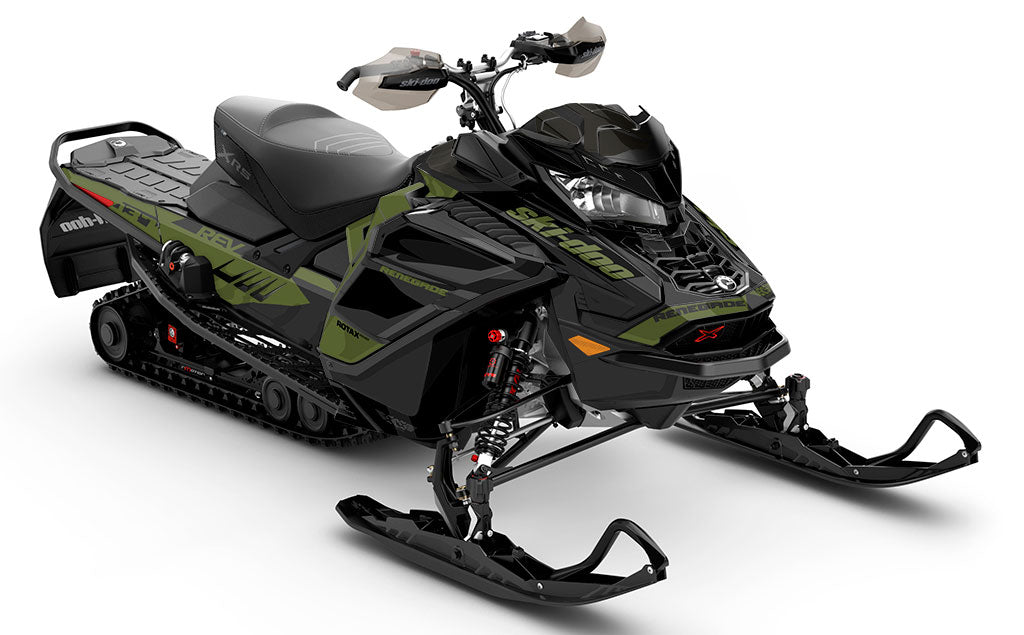 Descent Army DrkGrey Ski-Doo REV Gen4 Wide Full Coverage Sled Wrap