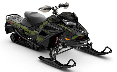 Descent Army DrkGrey Ski-Doo REV Gen4 Wide Full Coverage Sled Wrap