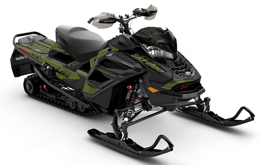 Descent Army DrkGrey Ski-Doo REV Gen4 Wide Less Coverage Sled Wrap
