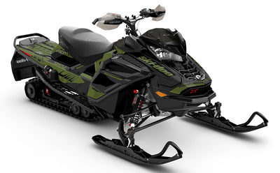 Descent Army DrkGrey Ski-Doo REV Gen4 Wide Less Coverage Sled Wrap