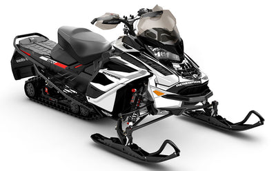 Descent DrkGrey White Ski-Doo REV Gen4 Wide Premium Coverage Sled Wrap