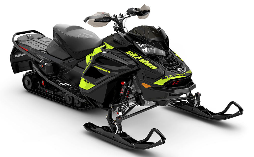 Descent Green DrkGrey Ski-Doo REV Gen4 Wide Premium Coverage Sled Wrap