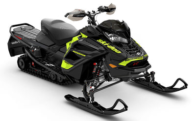 Descent Green DrkGrey Ski-Doo REV Gen4 Wide Premium Coverage Sled Wrap