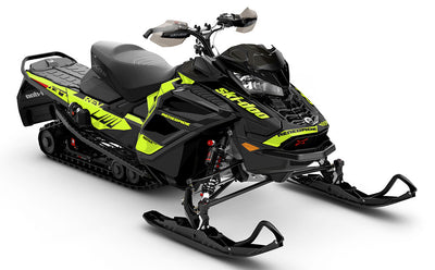 Descent Green DrkGrey Ski-Doo REV Gen4 Wide Full Coverage Sled Wrap