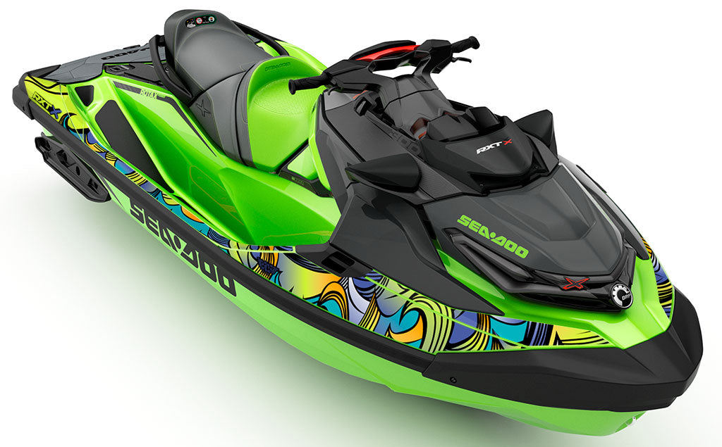 Endless Summer Green Blue Sea-Doo RXT Graphics