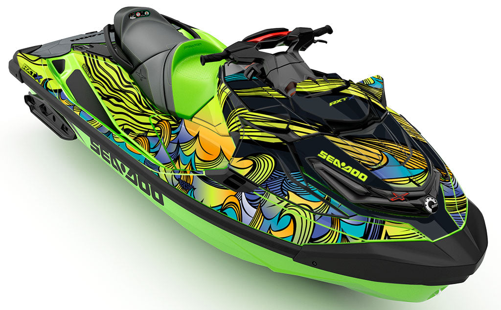 Endless Summer Green Blue Sea-Doo RXT Graphics