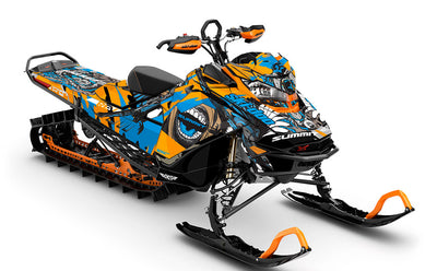 Flex Red Grey Ski-Doo REV Gen4 Summit Full Coverage Sled Wrap