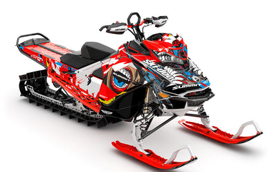 Flex White Red Ski-Doo REV Gen4 Summit Less Coverage Sled Wrap