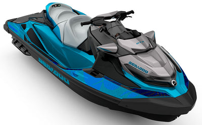 Flora Blue Cyan Sea-Doo GTX Graphics