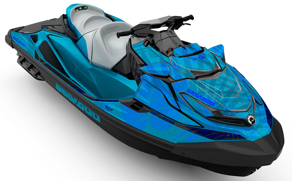 Flora Blue Cyan Sea-Doo GTX Graphics