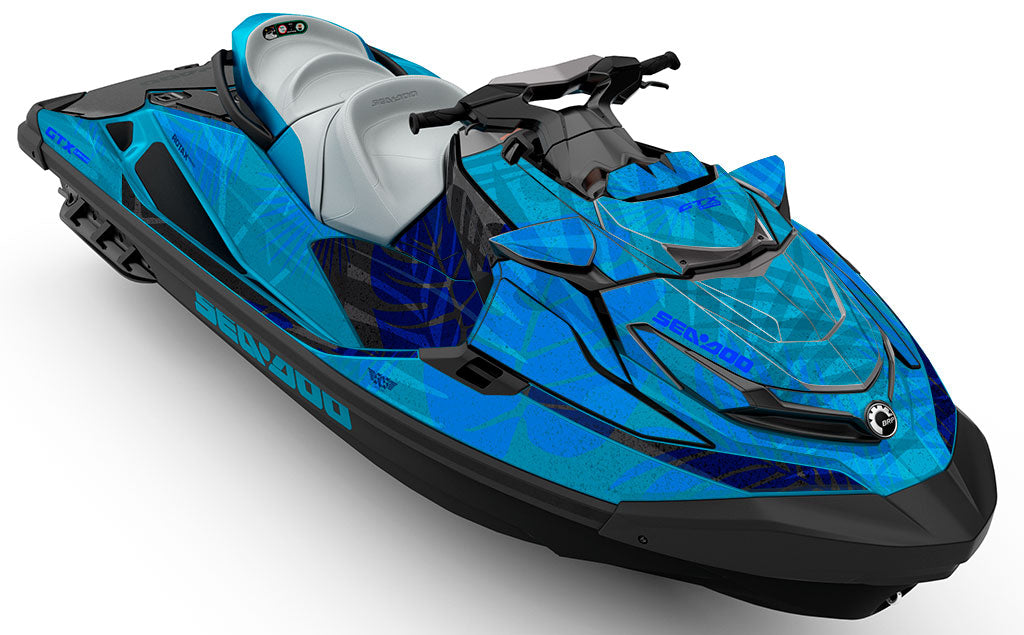 Flora Blue Cyan Sea-Doo GTX Graphics