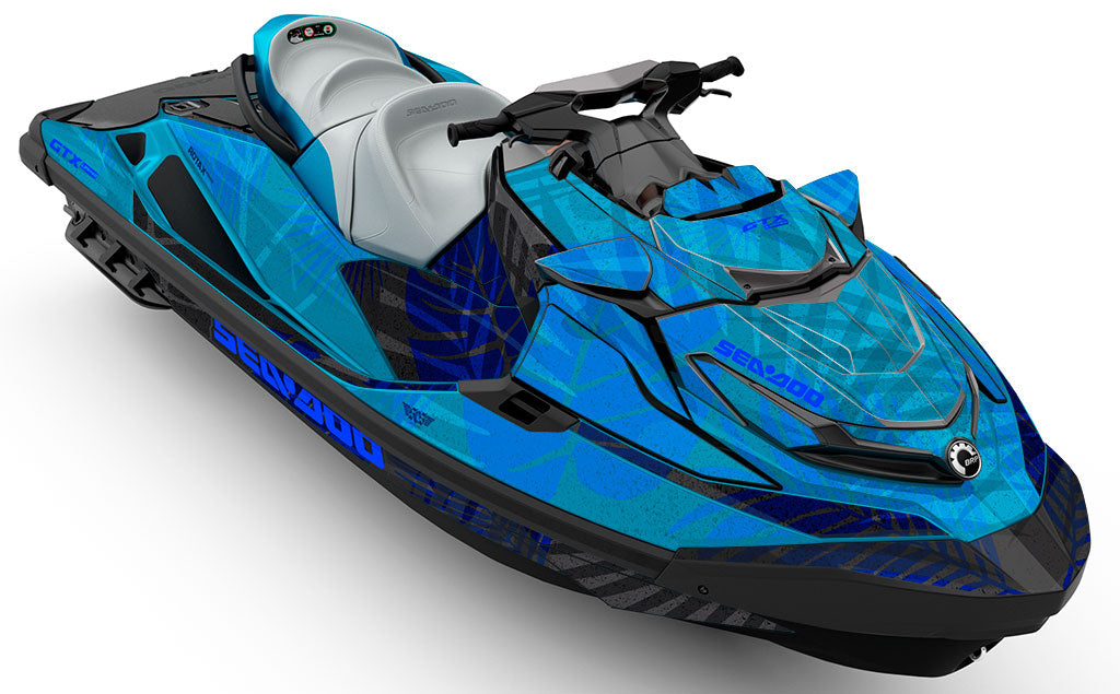 Flora Blue Cyan Sea-Doo GTX Graphics