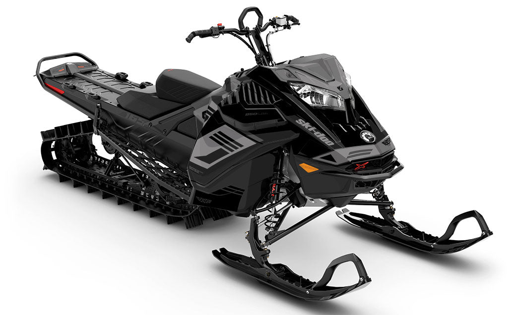 Flush Grey DrkGrey Ski-Doo REV Gen4 LWH - Summit Less Coverage Sled Wrap