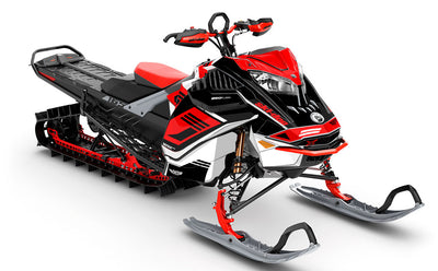 Flush Red White Ski-Doo REV Gen4 LWH - Summit Less Coverage Sled Wrap