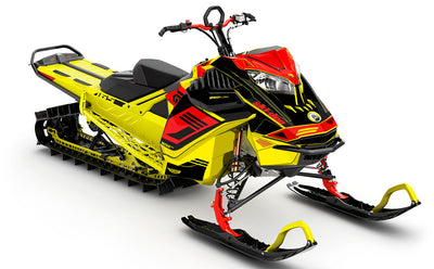 Flush Red yellow Ski-Doo REV Gen4 LWH - Summit Less Coverage Sled Wrap