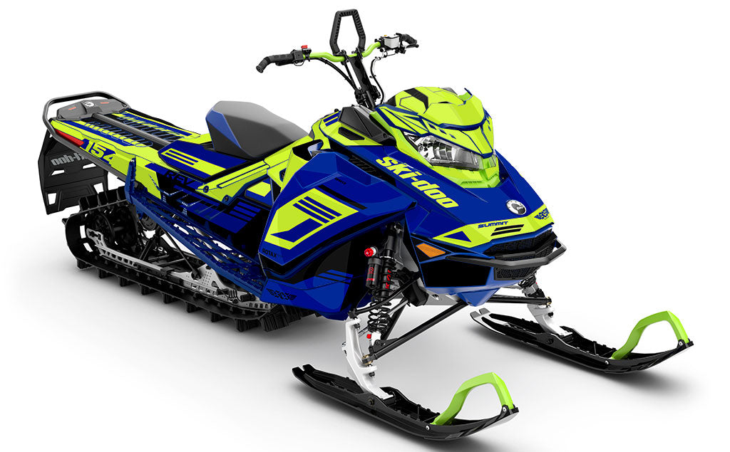 Flush Blue Red Ski-Doo REV Gen4 Freeride Premium Coverage Sled Wrap