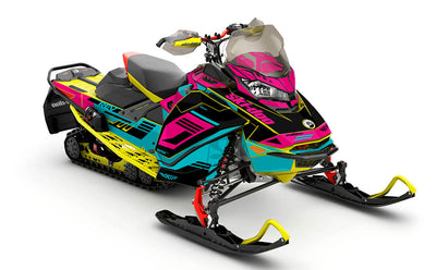 Flush DrkOrange White Ski-Doo REV Gen4 MXZ Full Coverage Sled Wrap