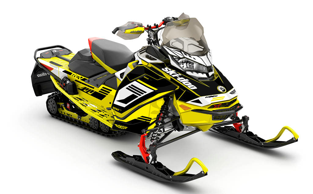 Flush Teal Red Ski-Doo REV Gen4 MXZ Full Coverage Sled Wrap