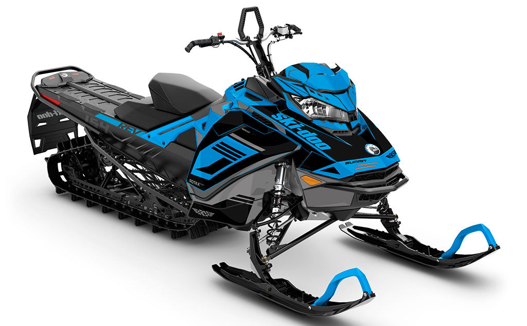 Flush Blue Grey Ski-Doo REV Gen4 Summit Less Coverage Sled Wrap