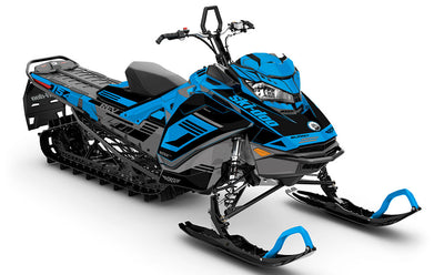 Flush Blue Grey Ski-Doo REV Gen4 Summit Full Coverage Sled Wrap