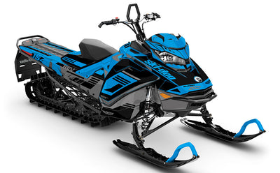 Flush Blue Grey Ski-Doo REV Gen4 Summit Premium Coverage Sled Wrap