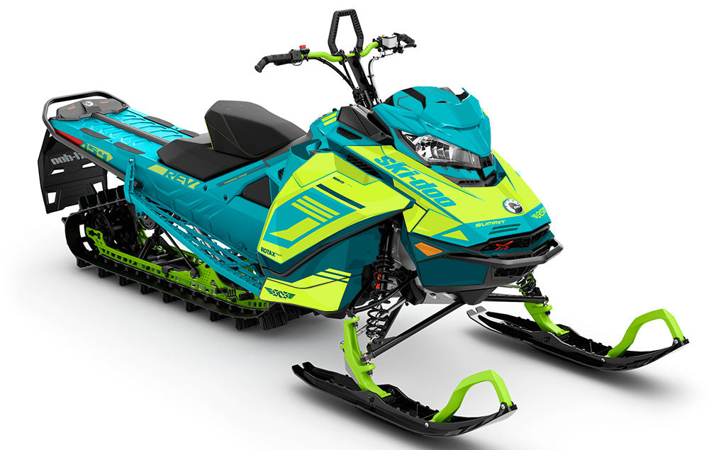 Flush Teal Green Ski-Doo REV Gen4 Summit Less Coverage Sled Wrap