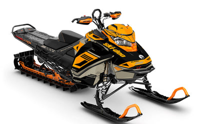 Flush Titanium Orange Ski-Doo REV Gen4 Summit Less Coverage Sled Wrap