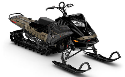 Freebird Black DrkGrey Ski-Doo REV Gen4 LWH - Summit Full Coverage Sled Wrap