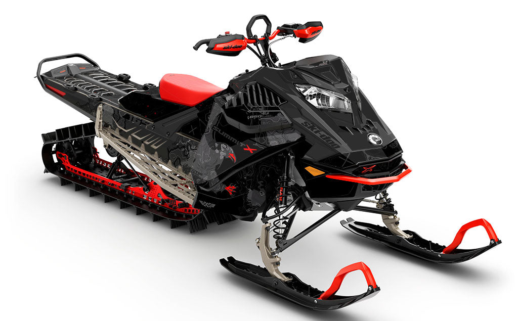 Freebird DrkGRey Black Ski-Doo REV Gen4 LWH - Summit Full Coverage Sled Wrap